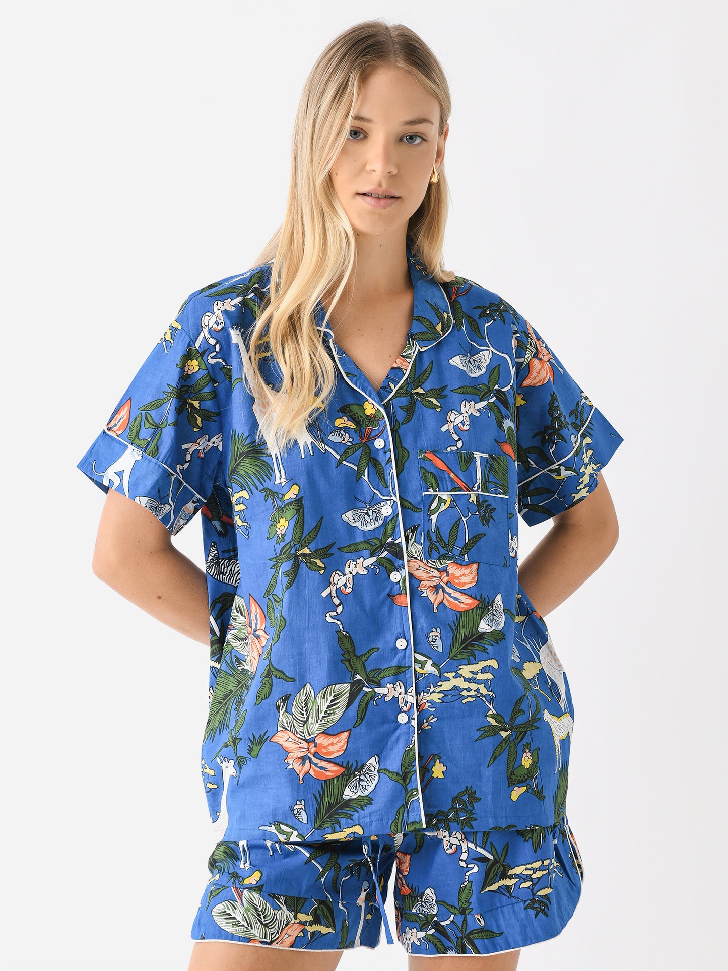 Sur La Vague Women's Short Pajama Set - Saint Bernard