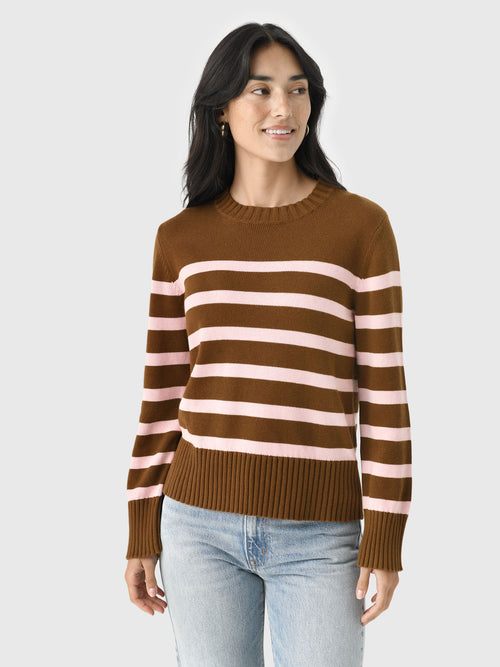 MVG Women's Cotton Cashmere Crewneck Sweater