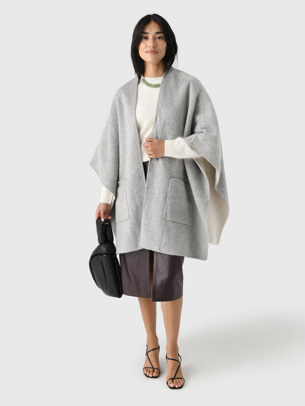 MVG Women's Reversible Cashmere Silk Cape - Saint Bernard