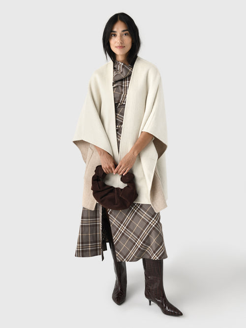 MVG Women's Reversible Cashmere Silk Cape