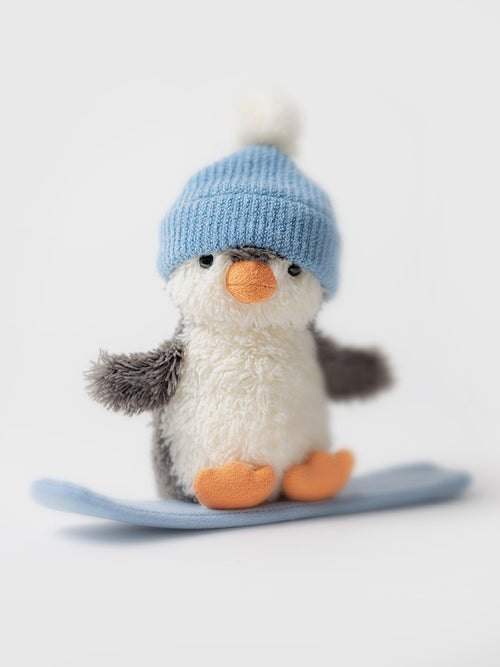 Jellycat Small Peanut Penguin Snowboarding Plush