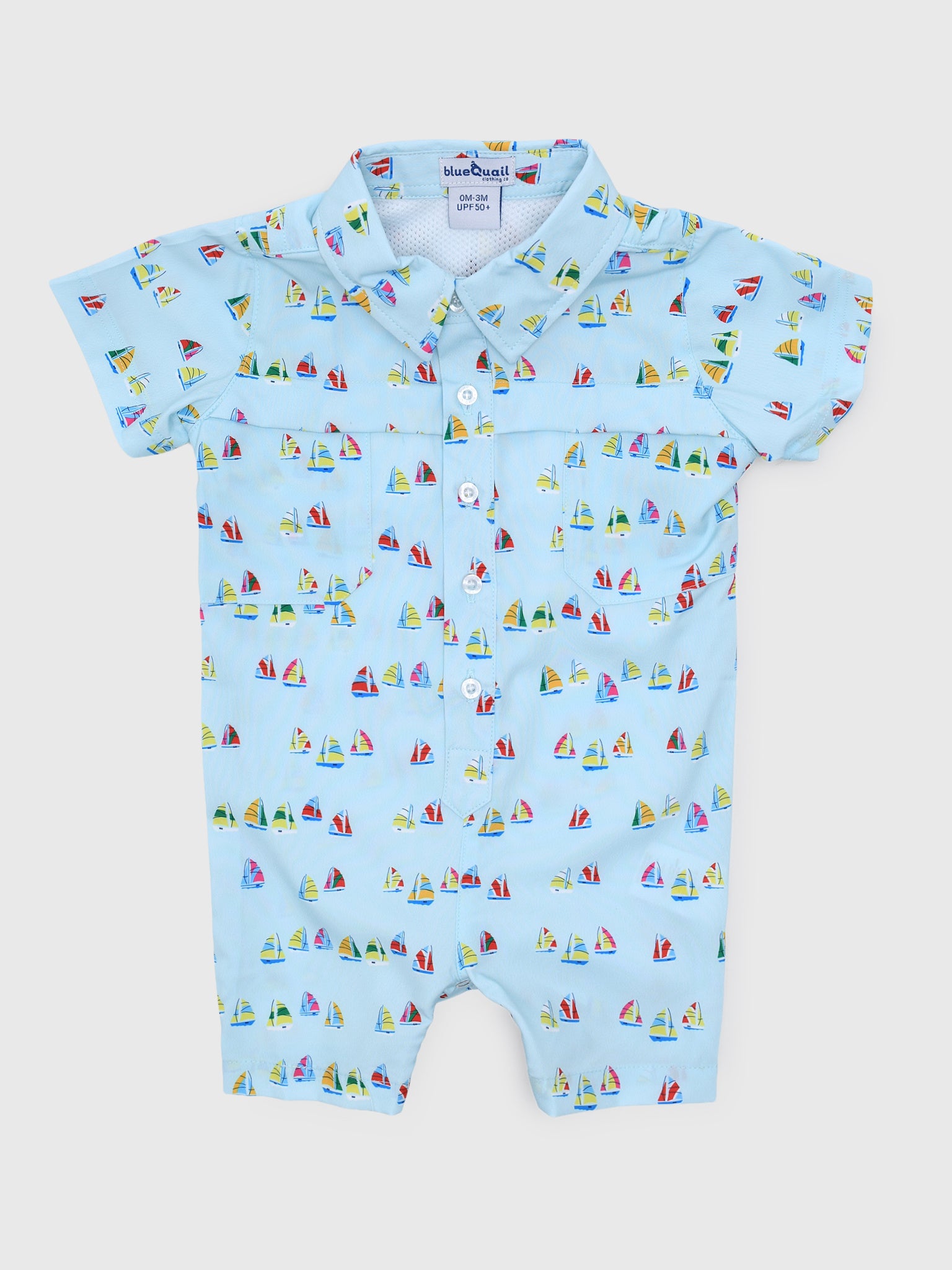 Blue Quail Baby Boys' Polo Romper - Saint Bernard