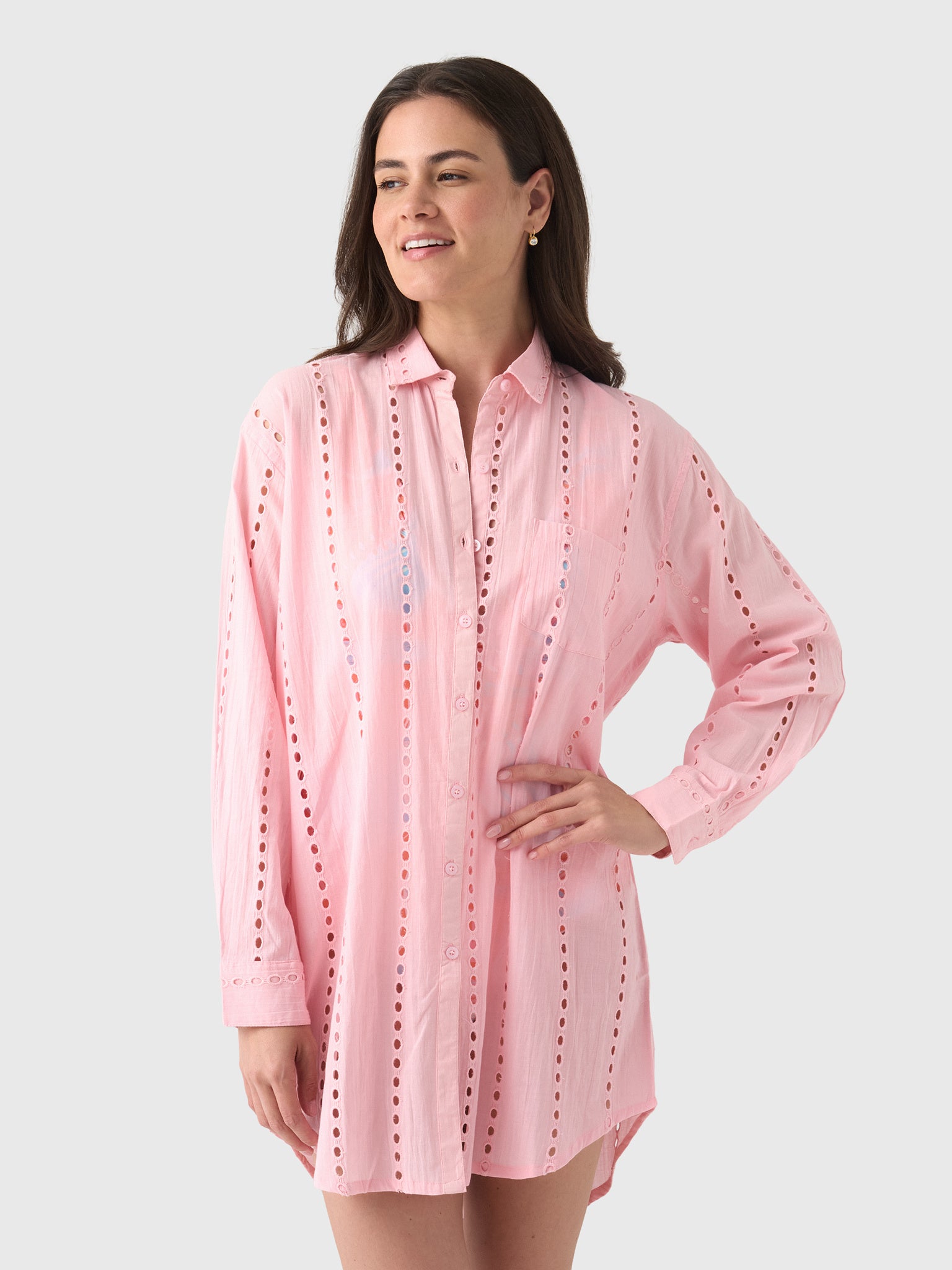 Sitano Women's Positano Shirt Dress - Saint Bernard