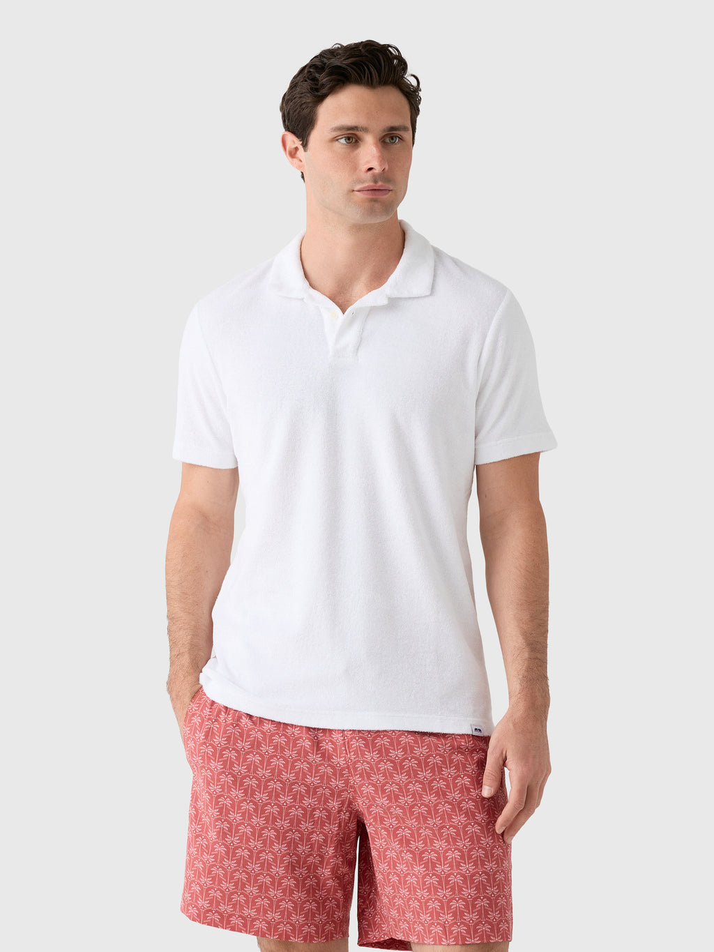 Love Brand & Co Men's Powell Terry Polo - Saint Bernard