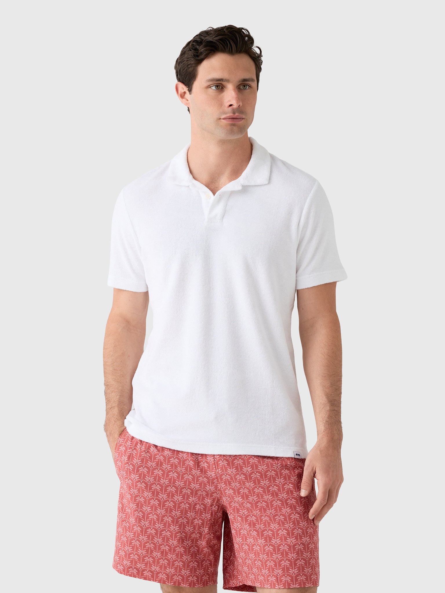 Love Brand & Co Men's Powell Terry Polo - Saint Bernard