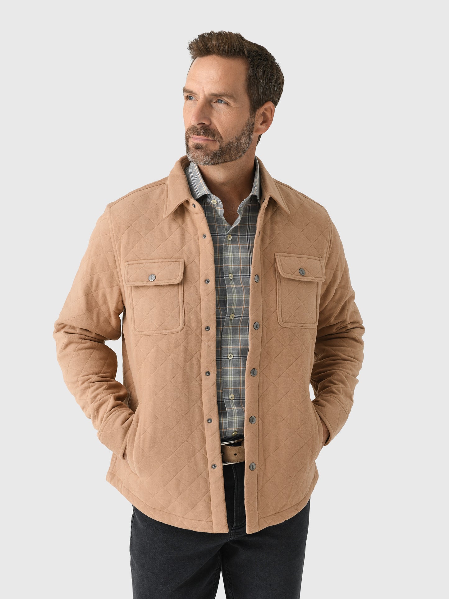 RYE51 Men's The Pike Quilted Shirt Jacket - Saint Bernard