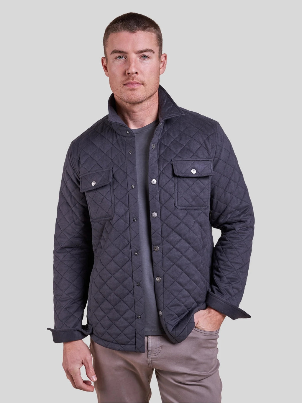 RYE51 Men's The Pike Quilted Shirt Jacket - Saint Bernard