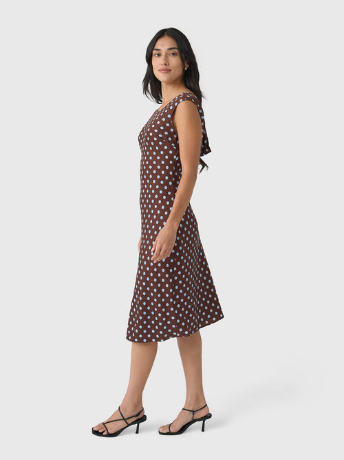 Leo Dress - Chocolate Polka Dot L | Posse Leo Dress - Chocolate Polka Dot L | Posse