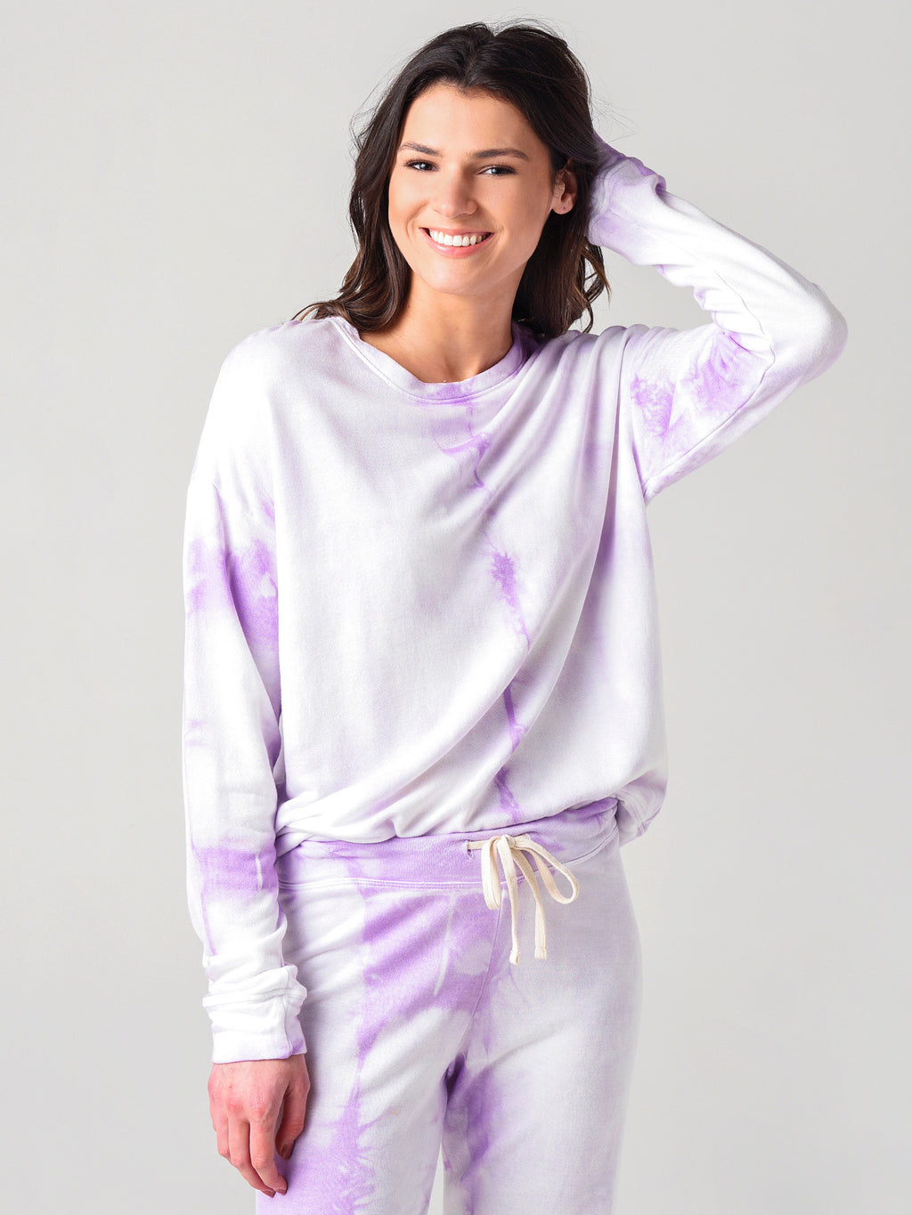 Sundry Women's Tie-Dye Terry Oversize Sweatshirt - Saint Bernard