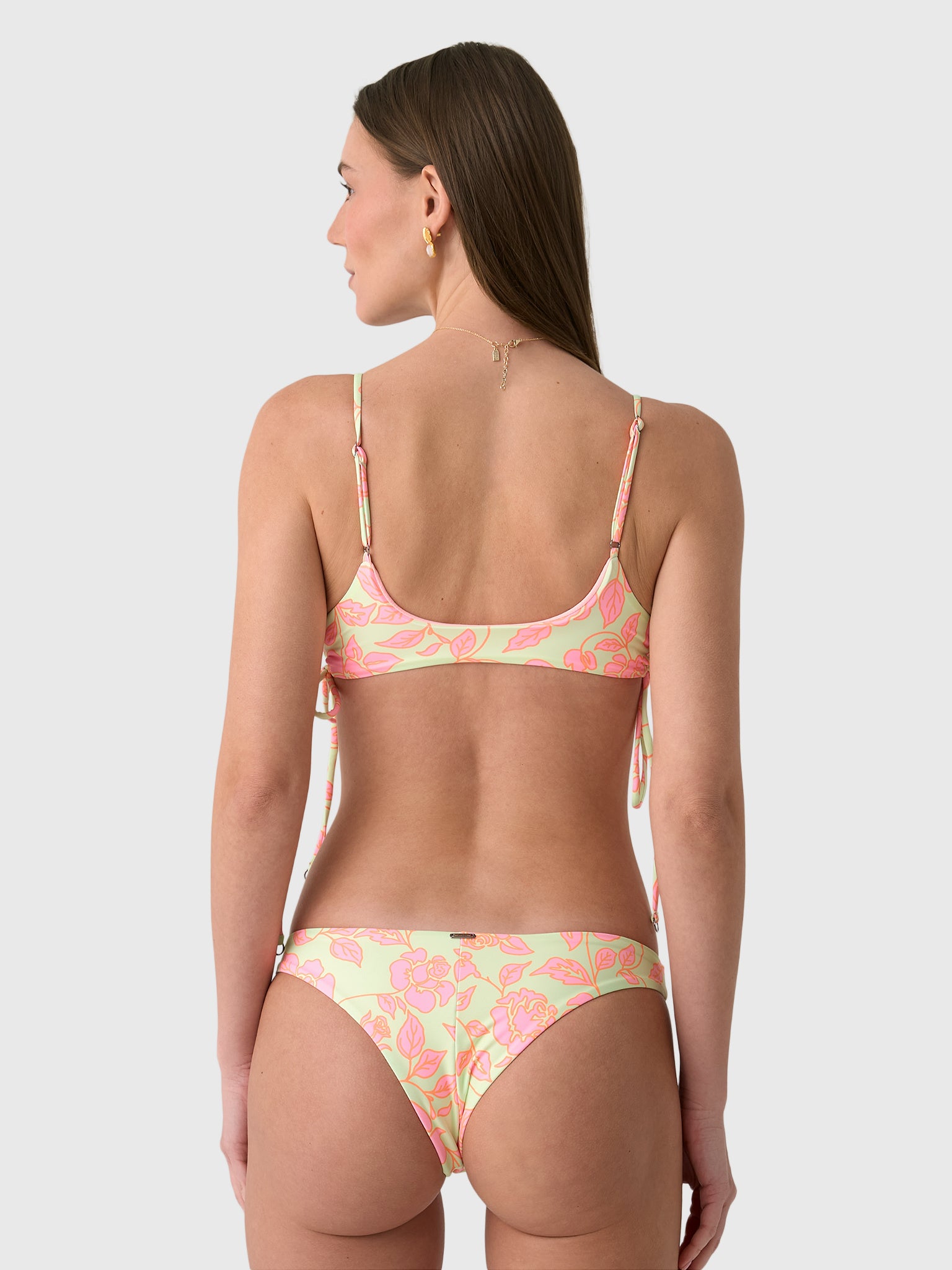 Maaji Women's Blooming Glow Portico Lace Up Bralette Bikini Top - Saint Bernard