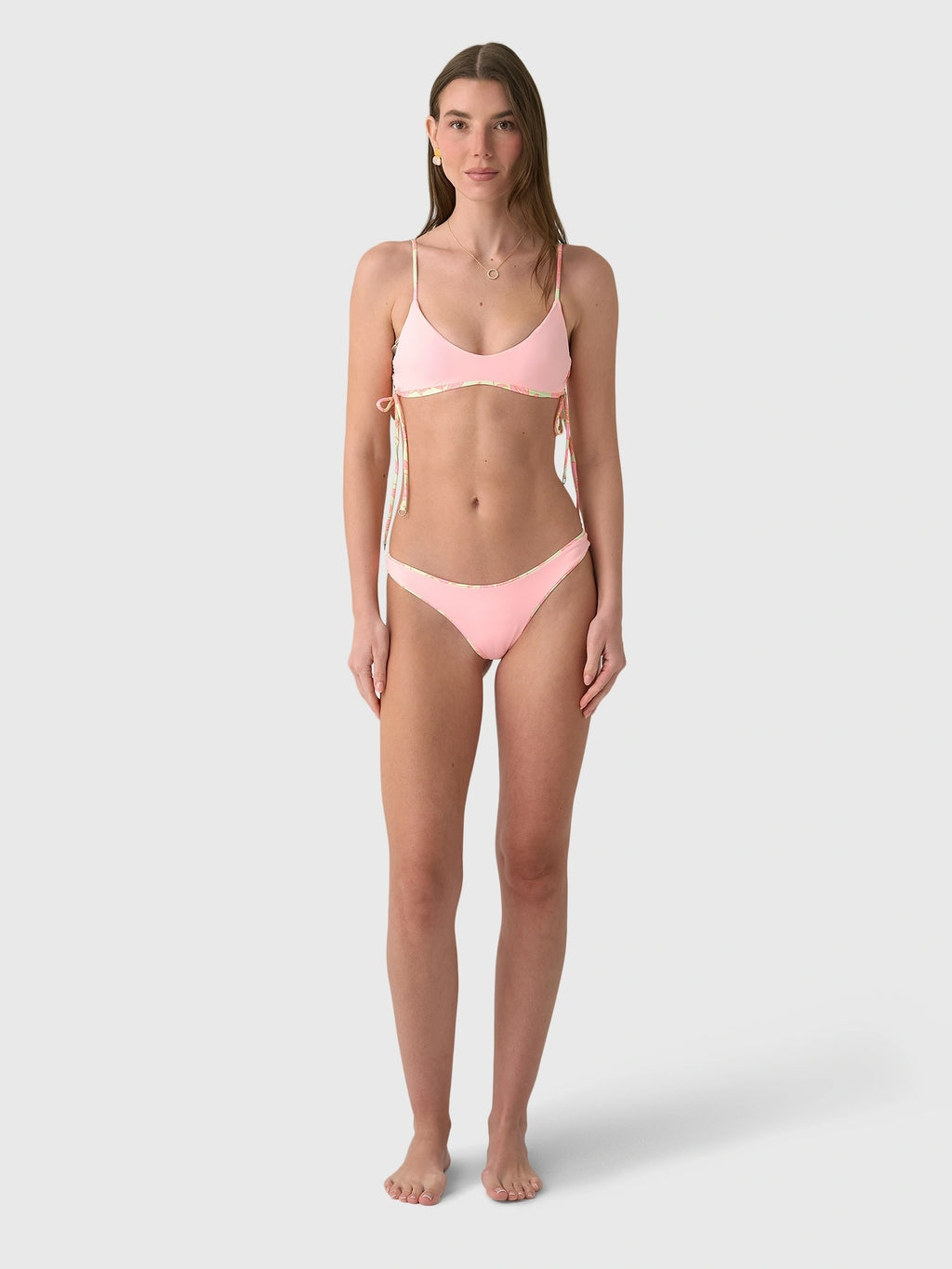 Maaji Women's Blooming Glow Portico Lace Up Bralette Bikini Top - Saint Bernard