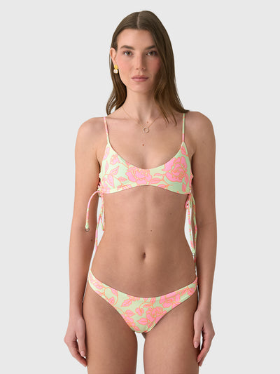Maaji Women's Blooming Glow Portico Lace Up Bralette Bikini Top - Saint Bernard