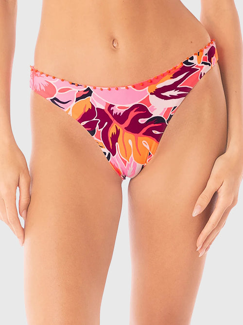 Maaji Women's Coral Leafy Sublimity Bikini Bottom