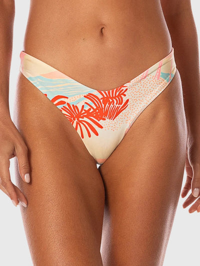 Maaji Women's Cali Sea Splendour Regular Rise Thin Side Bikini Bottom - Saint Bernard