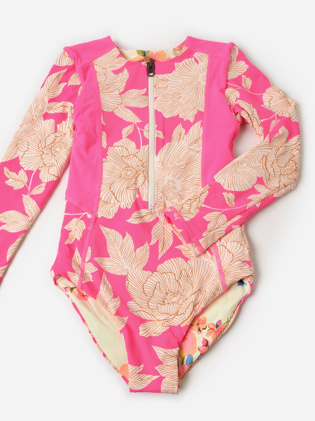 Maaji Girls' Floral Duo Miku One-Piece Rash Guard - Saint Bernard