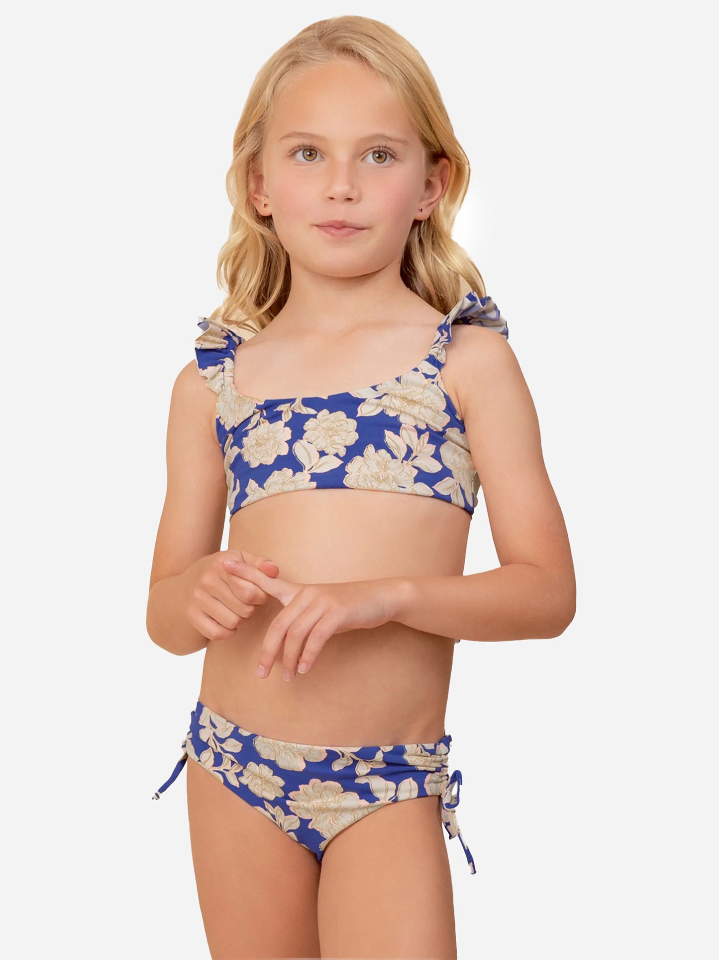 Maaji Girls' Blue Bouquet Mango Bikini Set - Saint Bernard