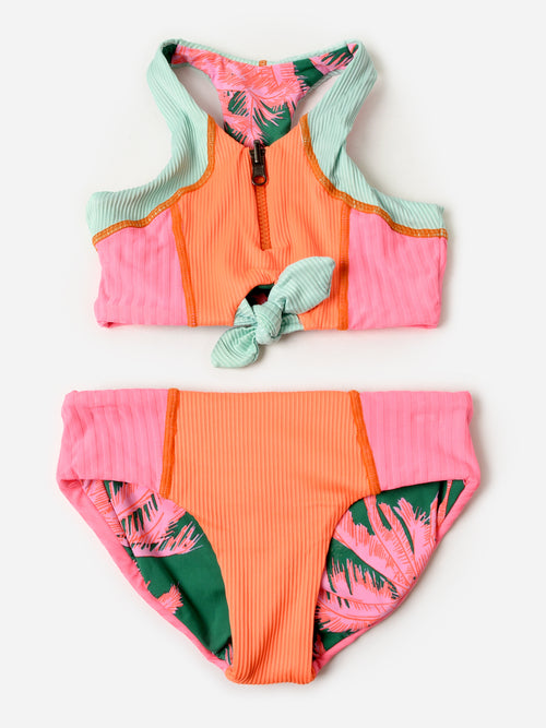 Maaji Girls' Vibrant Orange Candi Bikini Set