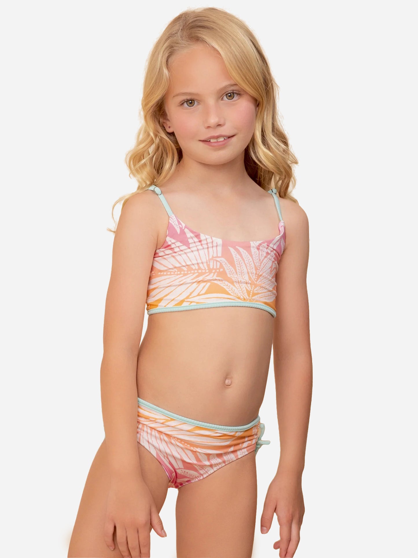 Maaji Girls' Ombre Foliage Sunflower Bikini Set - Saint Bernard
