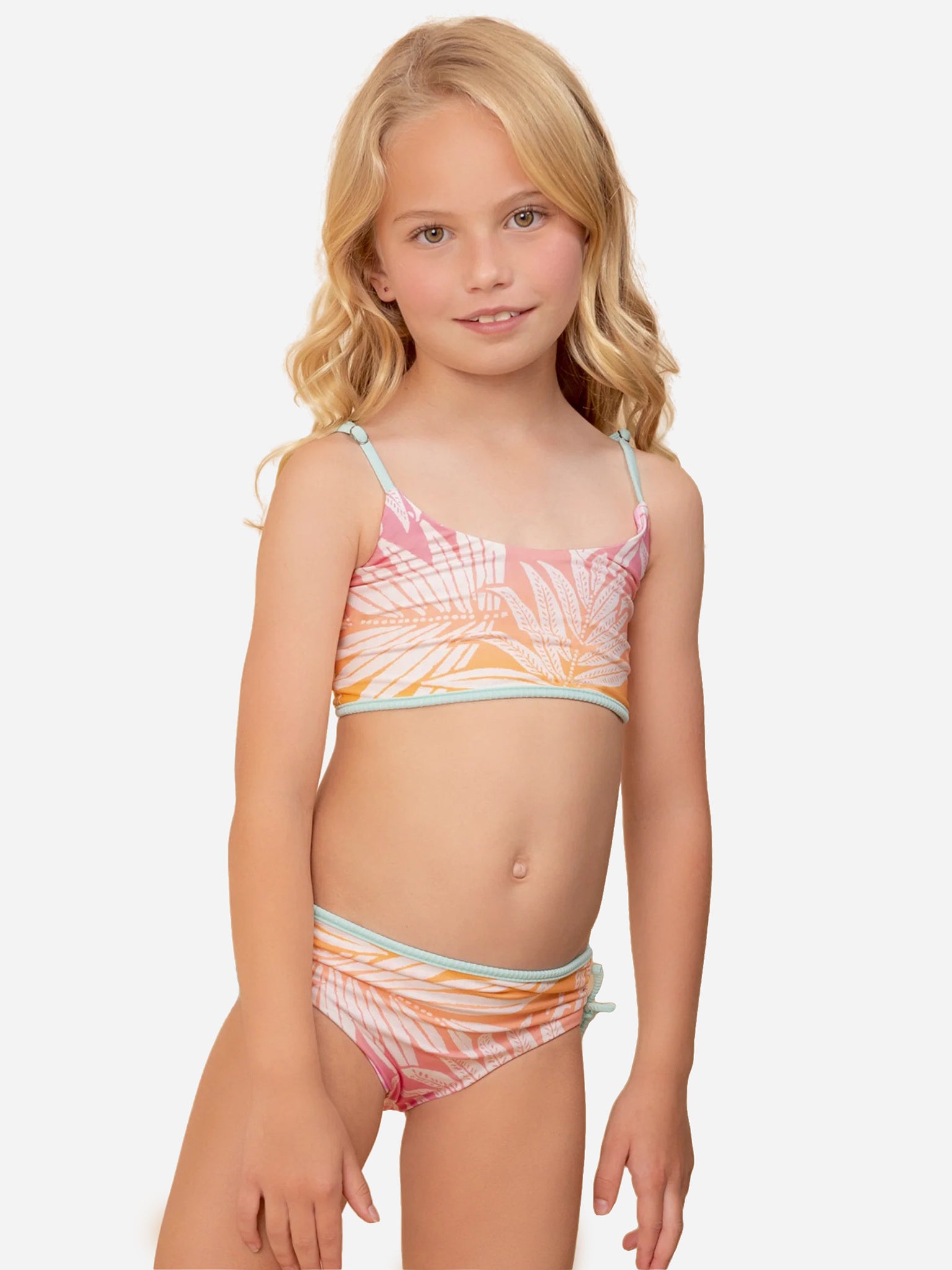 Maaji Girls' Ombre Foliage Sunflower Bikini Set - Saint Bernard