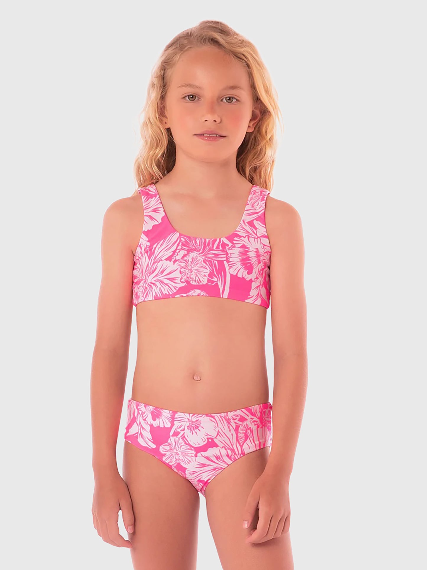 Maaji Girls' Pink Blossom Hoya Bikini Set