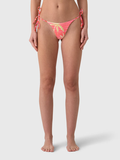 Maaji Women's Palm Excel Sunning Low Rise Tie Side Bikini Bottom - Saint Bernard