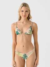 Maaji Women's Palm Glow Upbraid Sliding Triangle Bikini Top - Saint Bernard