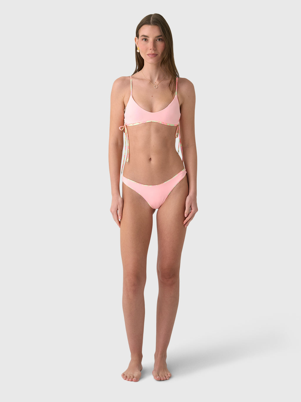 Maaji Women's Blooming Glow Iconic Low Rise Thin Side Bikini Bottom - Saint Bernard