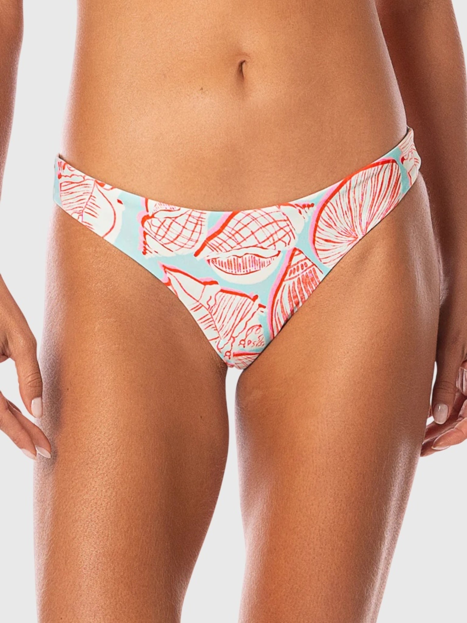 Maaji Women's Australian Reef Iconic Low Rise Thin Side Bikini Bottom - Saint Bernard