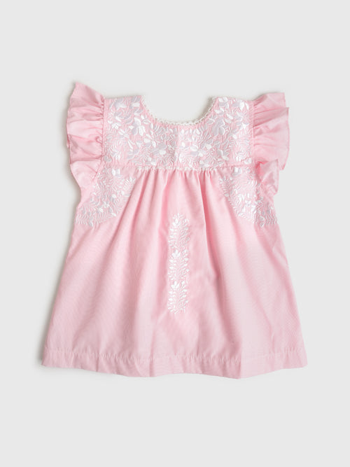 Six Honeybees Girls' Flutter Sleeve Puebla Top