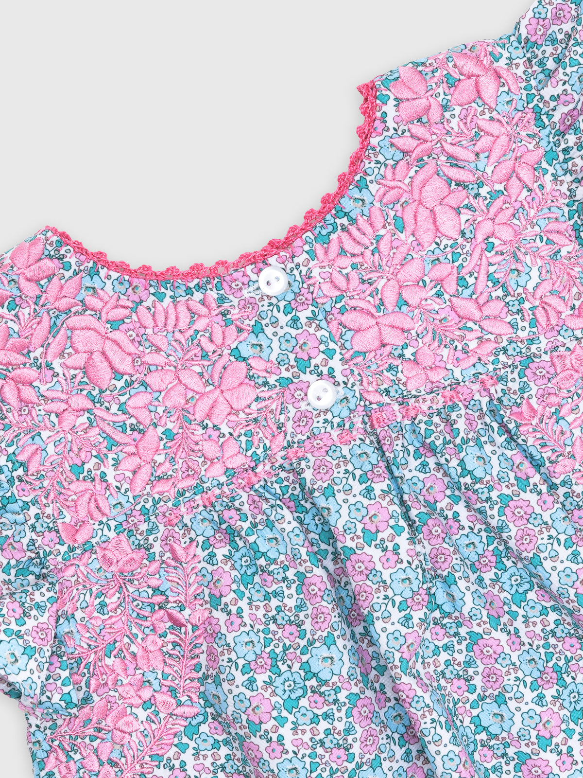 Six Honeybees Girls' Flutter Sleeve Puebla Top - Saint Bernard
