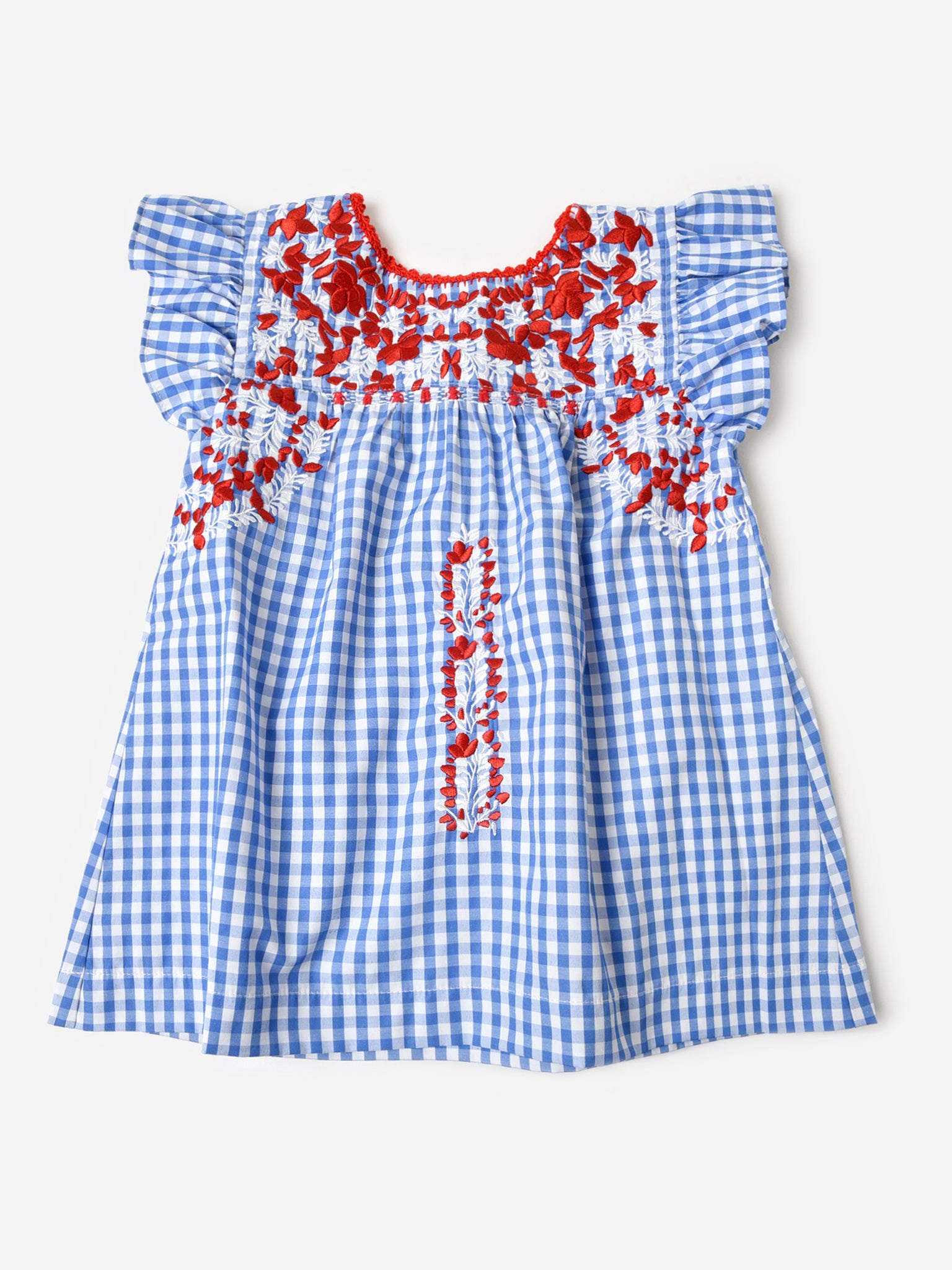 Six Honeybees Girls' Flutter Sleeve Puebla Top - Saint Bernard