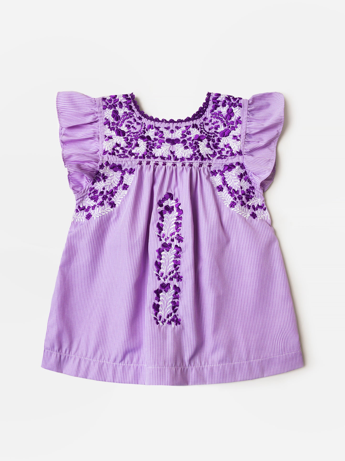 Six Honeybees Girls' Flutter Sleeve Puebla Top - Saint Bernard