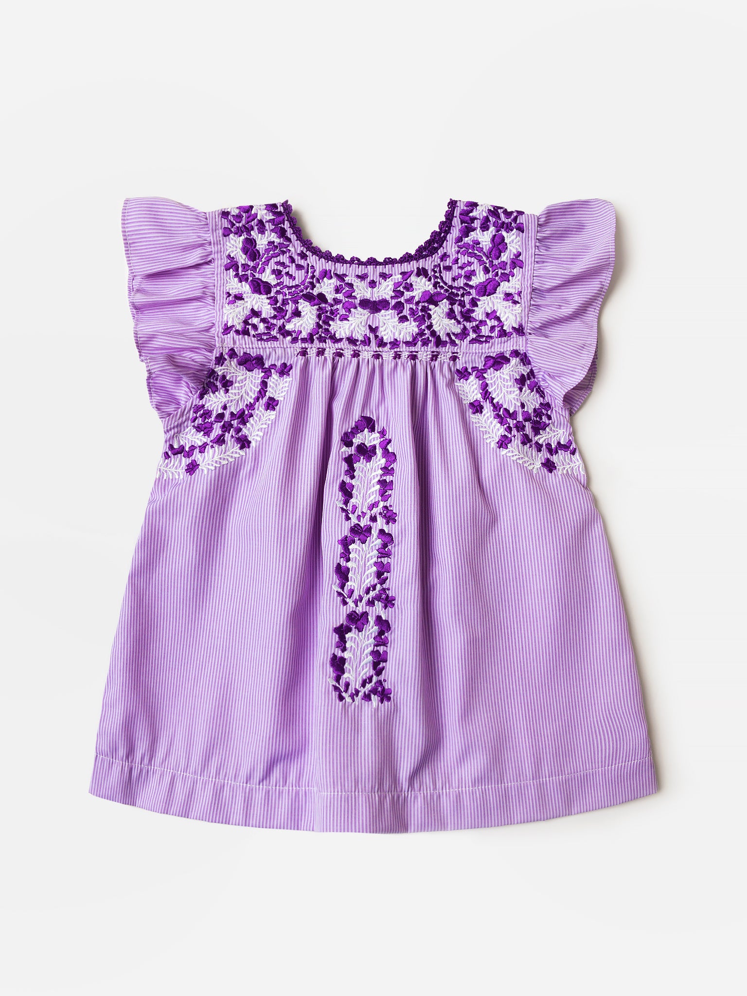 Six Honeybees Girls' Flutter Sleeve Puebla Top - Saint Bernard