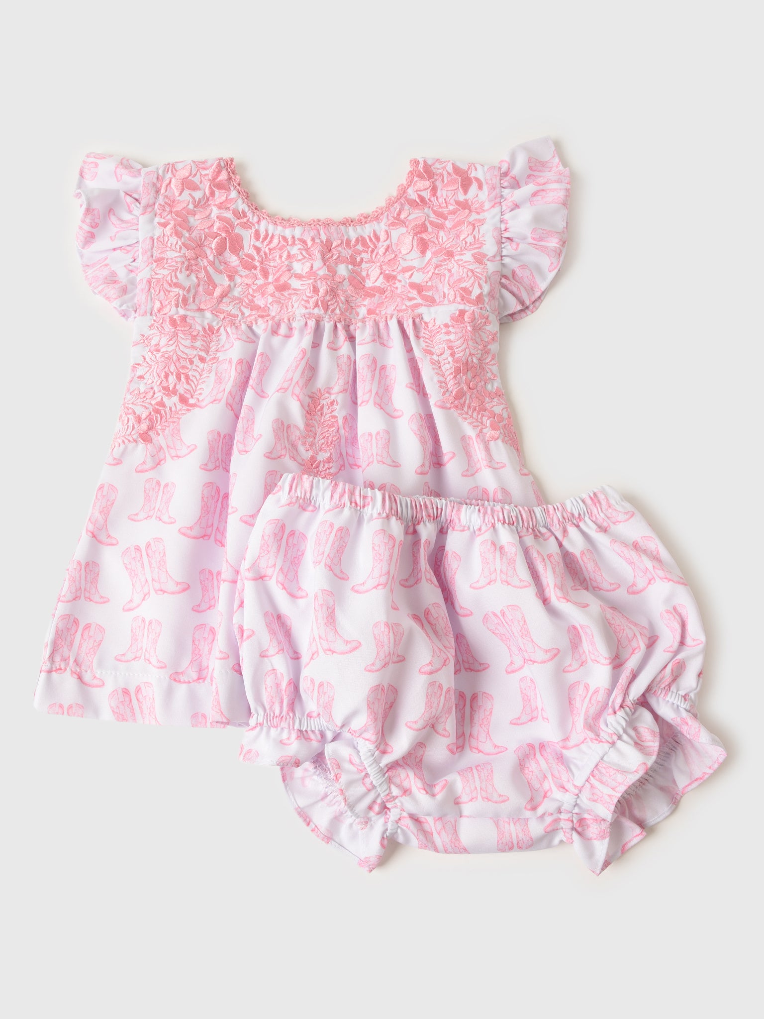 Chambray Sleeveless Puebla Bloomer Set main image 0