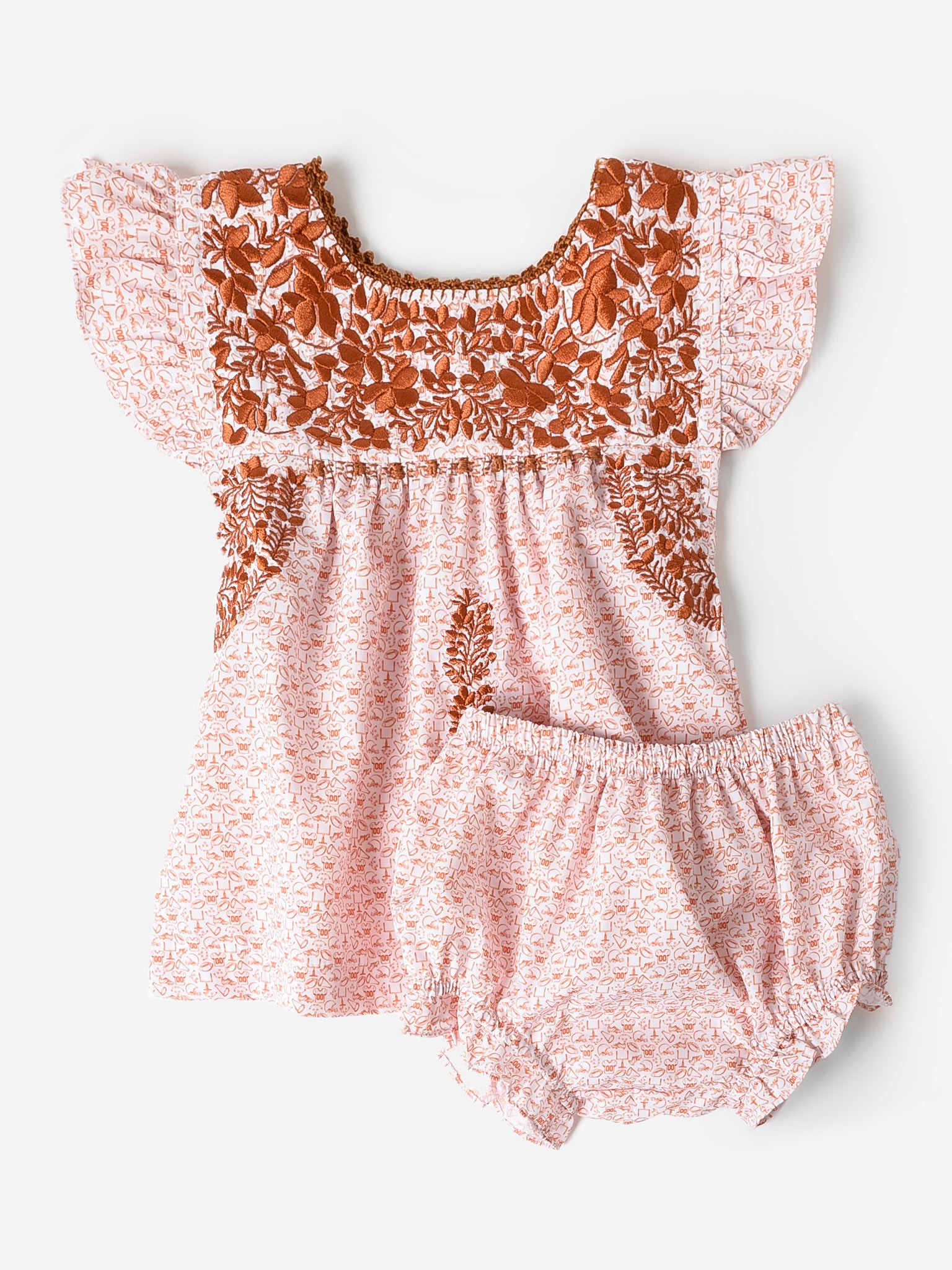 Six Honeybees Baby Girls' Puebla Bloomer Set - Saint Bernard