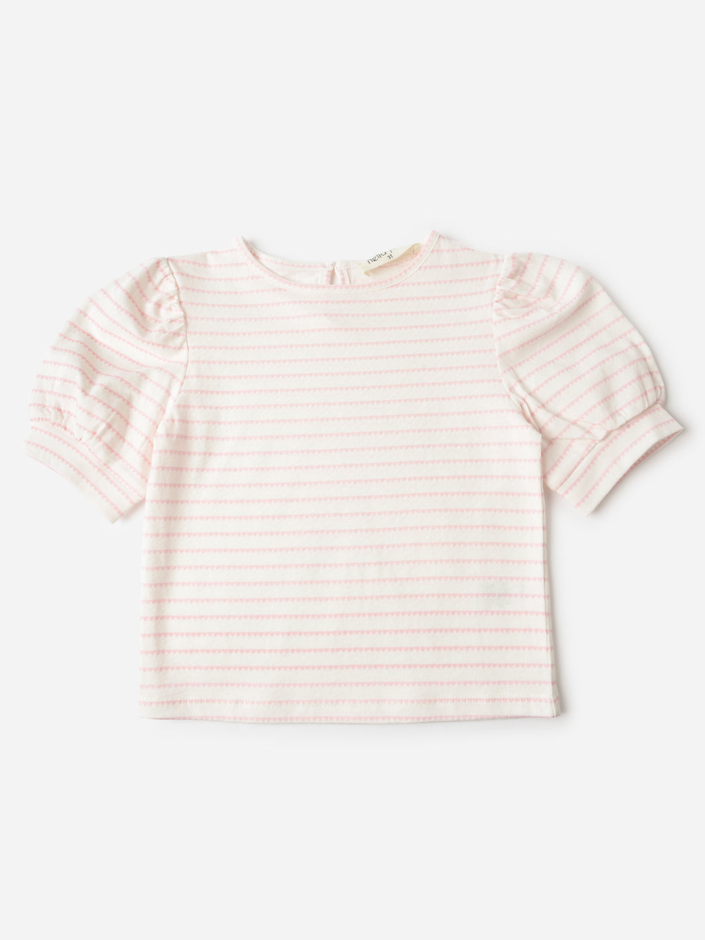 Nella June Girls' Puff Sleeve Tee - Saint Bernard
