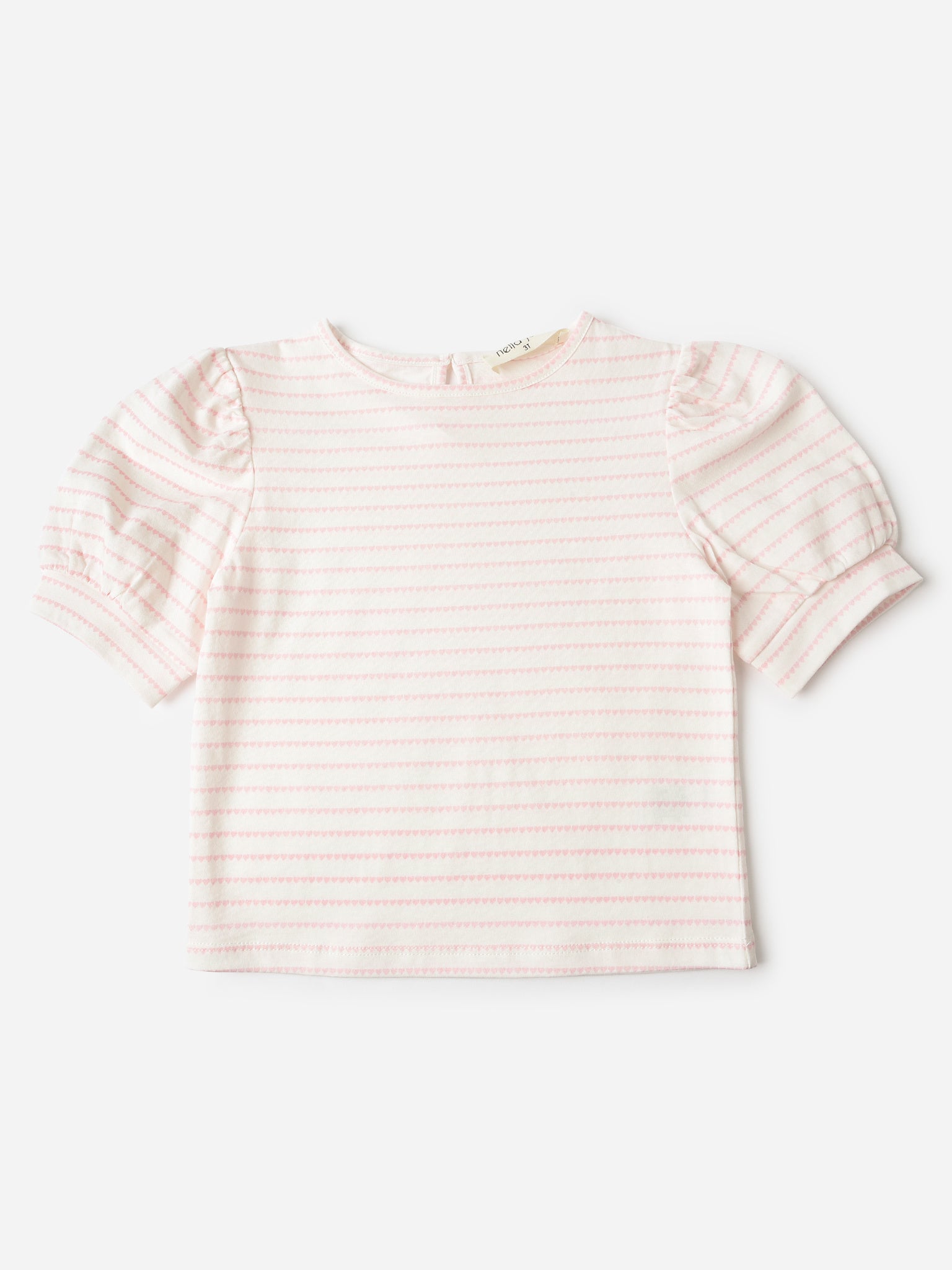 Nella June Girls' Puff Sleeve Tee - Saint Bernard