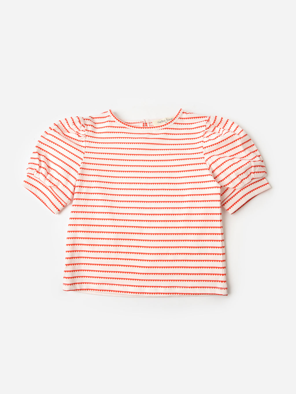 Nella June Girls' Puff Sleeve Tee - Saint Bernard