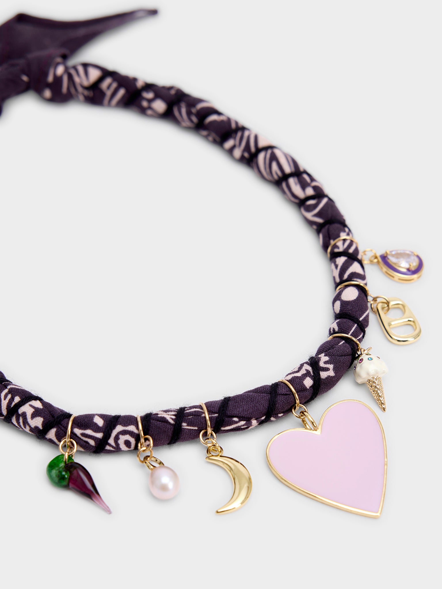 Bandana Moon Twisted Purple Bandana Necklace - Saint Bernard