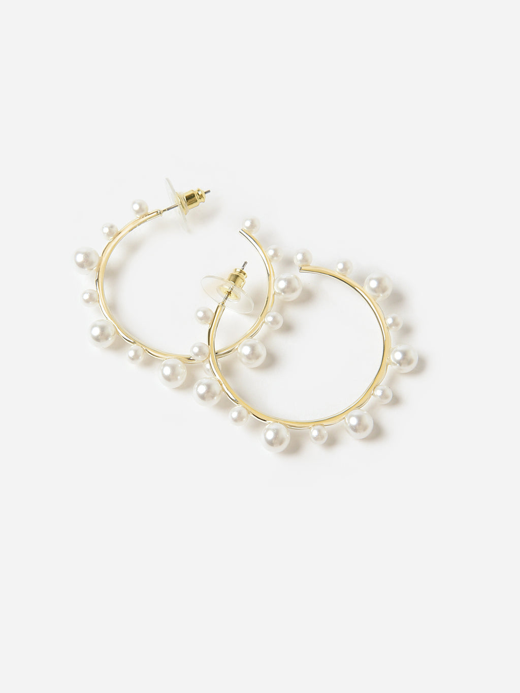 Nicola Bathie Women's Petite Pearl Hoop Earrings - Saint Bernard