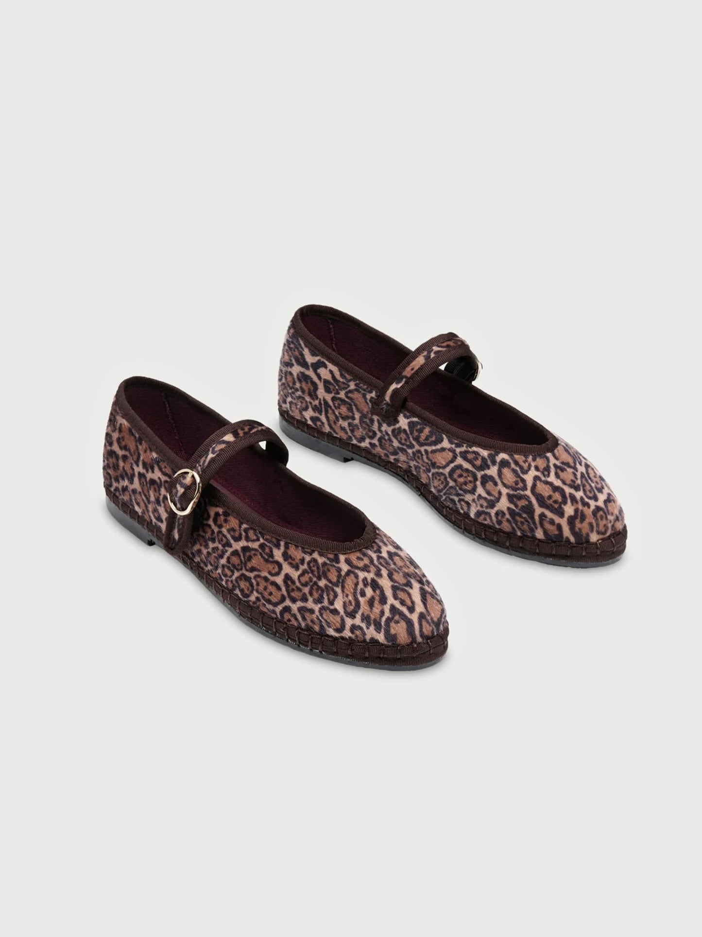 Flabelus Women's Pierre Leopard Brown Flat - Saint Bernard
