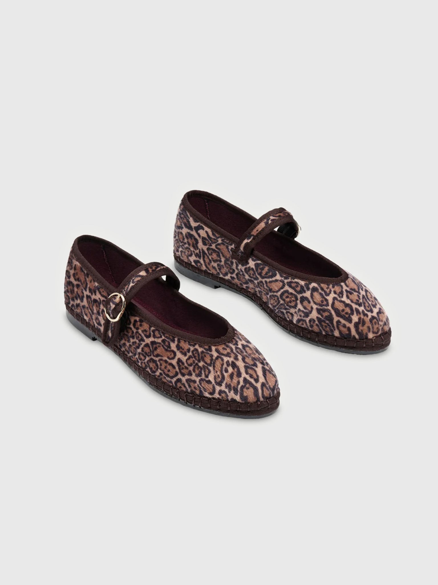 Flabelus Women's Pierre Leopard Brown Flat - Saint Bernard