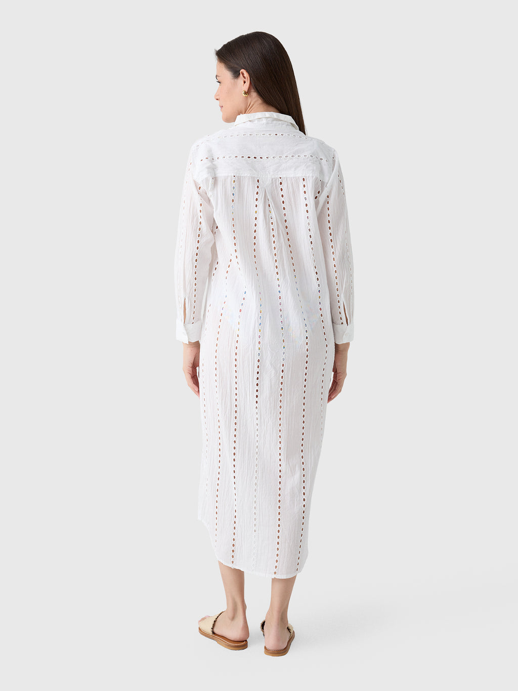 Sitano Women's Positano Maxi Shirt Dress - Saint Bernard