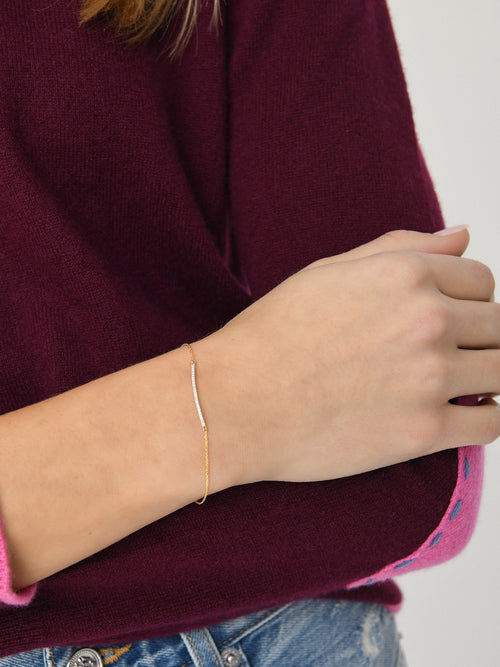 Stone And Strand Teeny Pavé Diamond Bar Bracelet