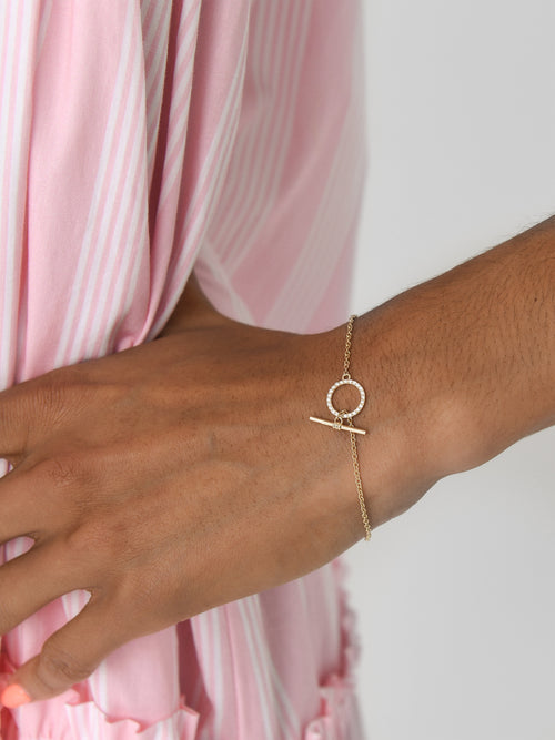 Stone And Strand Diamond Toggle Link Bracelet