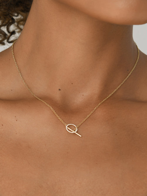 Stone And Strand Diamond Toggle Link Necklace