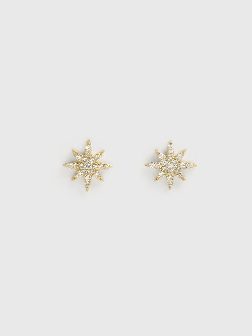 Stone And Strand Mini Pavé Northern Star Stud Earrings
