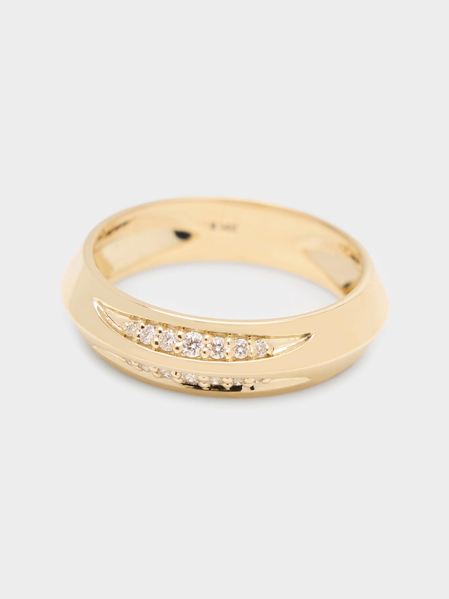 Stone And Strand Pavé Knife Edge Cigar Band - Saint Bernard