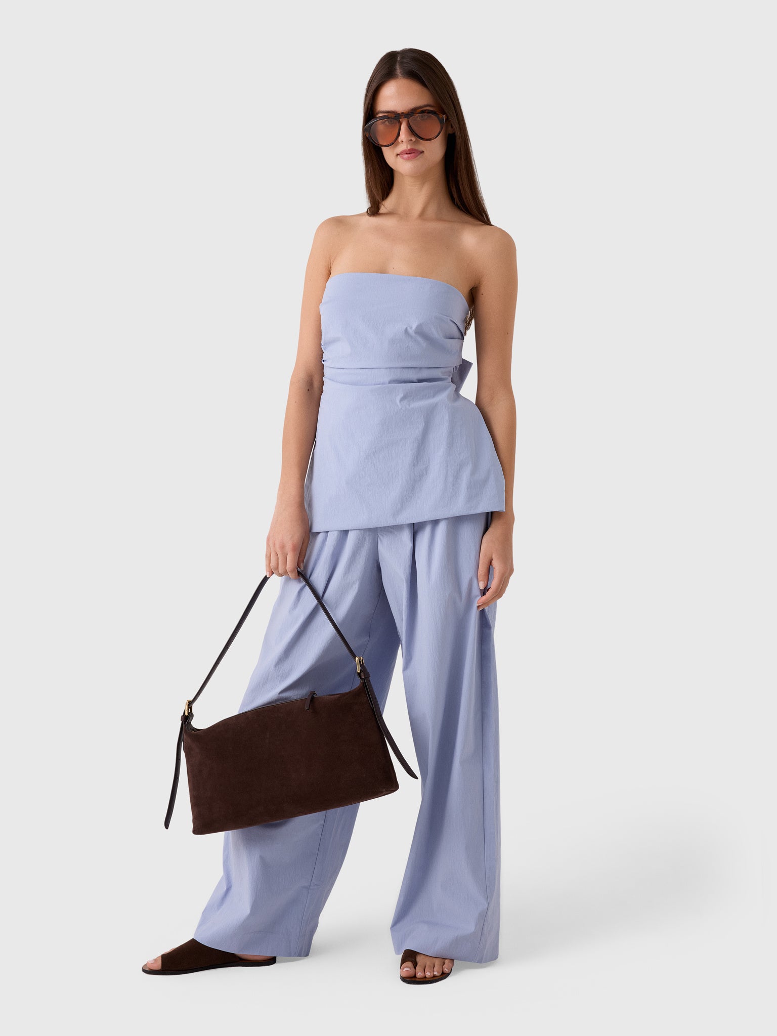 St. Agni Women's Strapless Tie Back Top - Saint Bernard