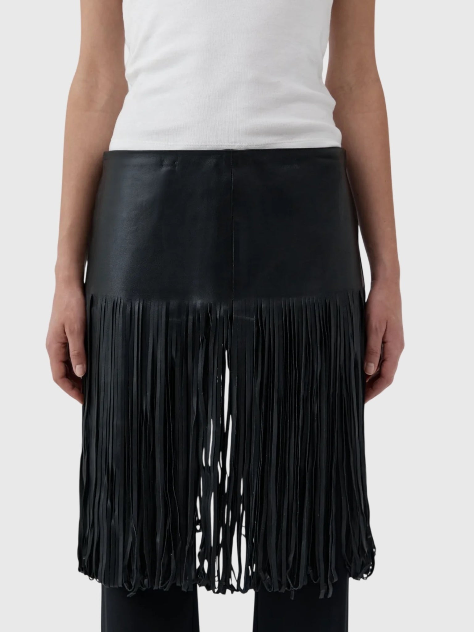 St. Agni Women's Fringe Belt Skirt
